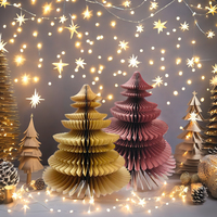 Sapins de Noël en papier de 24 pouces de haute qualité, écologiques, décorations festives d'intérieur, faible MOQ, vente en gros