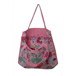Handmade Cotton Striped <b>Long</b> Handle Large Shoulder Tote <b>Bag</b> for Women Eco-Friendly Rajasthani Design Groceries & Daily Use - Product Image 3