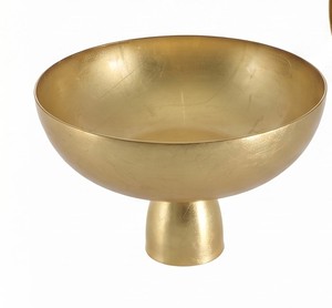 Gran oferta moderna de primera calidad, Frutero de Pedestal clásico dorado, lujos modernos, Frutero de fundición de aluminio Royal Fancy, cuenco esmaltado - Product Image 2