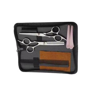 Ensemble de ciseaux professionnels pour la coupe des cheveux, avec peigne et pinces, lames en acier inoxydable, pour droitiers, manche moyen, outils de salon - Product Image 3