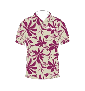 เสื้อโปโลลายดอกชบาแบบกำหนดเอง ระบายอากาศได้ดี น้ำหนักเบา เหมาะสำหรับทีมกอล์ฟ แขนสั้น พิมพ์ลายแบบซับลิเมชั่น เสื้อผ้ากีฬาสไตล์ทรอปิคอล - Product Image 5