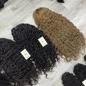 วิกผมแบบ U-part คุณภาพสูง ผมหยิกแบบพม่า สีดำธรรมชาติและสีน้ำตาลธรรมชาติ ผมเวียดนามแท้ สีดำธรรมชาติ วิกผมสวิส - Product Image 6