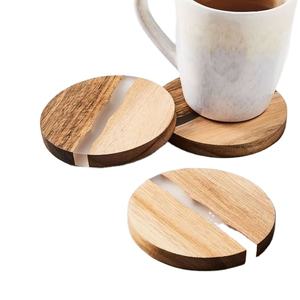 Custom Logo Modern Tea Bone Inlay <b>Coasters</b> Classic Unique <b>Glass</b> Display Promotional Gift Set Office Hotel Restaurants Wedding - Product Image 1