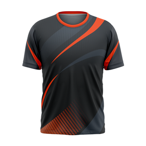 Maillot de football sublimé pour homme, manches courtes, col rond, évacuation de l'humidité, couleur dégradée, coupe athlétique, 100 % polyester, toutes saisons - Product Image 5