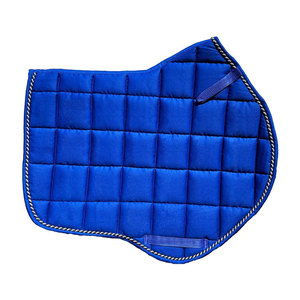 Tapis d'équitation matelassé pour chevaux en tissu de coton avec rembourrage en polyester, ajustement ergonomique, sangles de maintien pour l'entraînement au dressage - Product Image 1