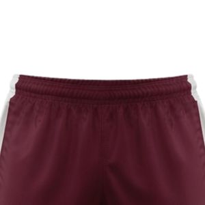Shorts de lacrosse unisexe bordeaux et blanc en polyester, coupe athlétique, vêtements de sport, uniforme d'équipe, entraînement et performance - Product Image 6