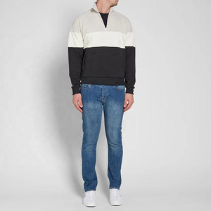 Sweat-shirt à col quart zippé pour homme, tissu confortable, col rond uni, coupe régulière, décontracté, hiver, French Terry, 100% polyester Econex - Product Image 1