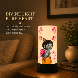 Krishna LED <b>Night</b> Lamp Acrylic Spiritual Table <b>Light</b> USB Powered Touch Decorative Bedside Diwali Gift for Home Office Temple - Product Image 4