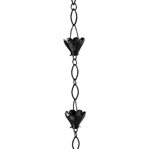 Chaîne de pluie en métal artisanale avec coupelles en cuivre pour une décoration authentique de jardin aquatique de style japonais, installation murale pour balcon - Product Image 1
