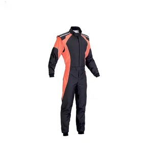 Men's Full Sleeve Color Blocked Kart Racing Suit Polyester/Nylon Customized Team Name <b>Waterproof</b> Quick Dry Windproof <b>All</b> Wear - Product Image 2