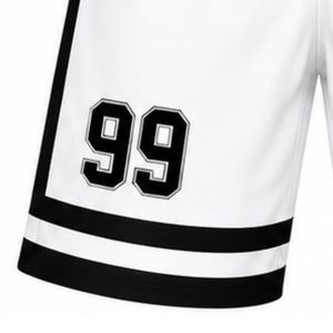 Pantalones Cortos de Hockey sobre Hielo Sublimados Blancos para Hombre, Uniforme Deportivo a Rayas de Poliéster, Ropa Deportiva para Entrenamiento y Partidos de Equipo - Product Image 4