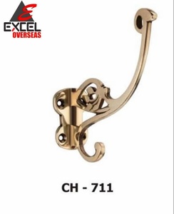 Gancho para sombreros y abrigos de latón, diseño estándar para instalaciones en puertas, precio al por mayor - Product Image 1