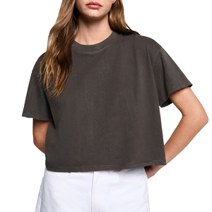 Camisetas Cortas para Mujer, Diseño Moderno, Fabricante de Pakistán, Corte Holgado, Verano, 100% Algodón, Secado Rápido, Transpirable - Product Image 4