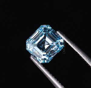 Diamant de laboratoire bleu |   Diamant de culture de laboratoire taille Asscher |   Diamants en vrac pour alliance, bague d'anniversaire, pendentif, boucles d'oreilles - Product Image 2