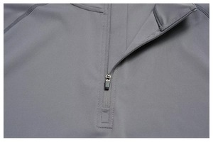 Veste de performance gris 2026 à blocs de couleur, col montant, manches longues, fermeture éclair quart de tour, en polyester anti-humidité, pour le sport d'automne - Product Image 5