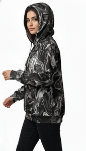 Sweat à capuche unisexe oversize moderne pour l'hiver avec broderie et impression par sublimation intégrale pour les collections streetwear tendance - Product Image 5
