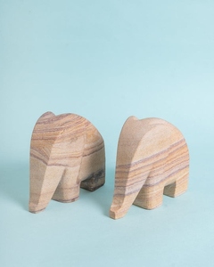 Unique Design wooden Elephant Bookend Set Natural Stone finished Animal <b>Book</b> Holder <b>Decorative</b> Shelf Support customization - Product Image 2