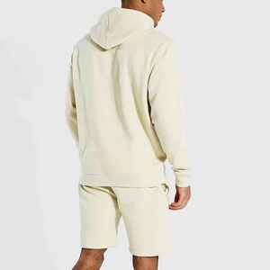 Ensemble de survêtements courts en gros, vente chaude, tenues unies tendance pour hommes, ensemble 2 pièces, vêtements, ensemble sweat à capuche à manches longues et shorts - Product Image 4