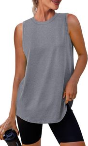 Camiseta Deportiva para Mujer, Sin Mangas, Absorbente de Humedad, para Yoga, Gimnasio, Ejercicio, Ropa Deportiva Elástica, Informal, Venta al Por Mayor - Product Image 3
