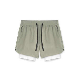 Pantalones Cortos Deportivos Transpirables de Secado Rápido con Bolsillo Trasero con Cierre para Correr, Hacer Ejercicio, Gimnasio, Fitness, Casuales, para Hombre - Product Image 2