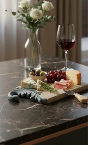 Tabla de Cortar de Madera de Acacia de Doble Tono, Forma Ovalada Larga, Detalle de Esquina Grabado, Lisa, Duradera y Segura para Alimentos - Product Image 2