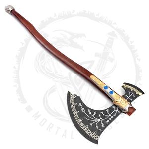 Hacha Leviatán de God of War, la más vendida, hecha a mano, con varilla grabada, de acero inoxidable, con diseño de hacha barbuda - Product Image 2