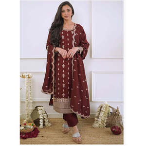 Women's Beautiful Party Wear <b>Top</b> Pants Dupatta Set - Product Image 3