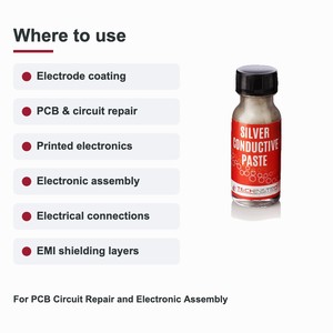 Pâte conductrice d'argent 1 kg 70-80% argent pour réparation de circuits imprimés et assemblage électronique Emballage personnalisé - Product Image 4