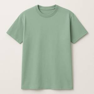 T-shirt noir 100 % coton jersey à col rond et manches courtes, coupe classique, couleur unie, respirant, streetwear vierge pour homme, 220 grammes - Product Image 5