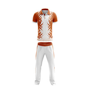 Uniforme de Cricket, Jersey de Manga Corta, Talla Grande, Impresión por Sublimación, 100% Poliéster, Color y Logotipo Personalizados, Servicio OEM, MOQ Bajo - Product Image 1