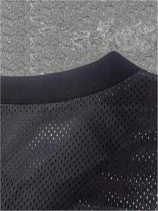 Maillot de basket en mesh col en V unisexe, numéro personnalisé, dégradé bleu, imprimé par sublimation, respirant, manches courtes, adulte - Product Image 2
