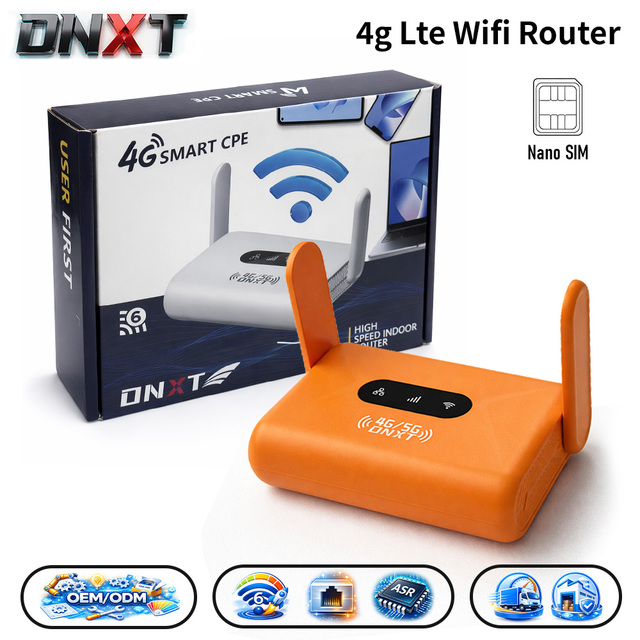 DNXT Routeur WiFi6 300Mbps Router 4g Con Tarjeta Sim ASR1803 Wifi Sim Card Usb CAT4 Type-C Routeur Avec Carte Sim for Home Use