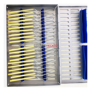 Juego de microdisectores tipo bayoneta con mango dorado premium, instrumentos quirúrgicos de precisión para disección, herramienta médica de acero inoxidable - Product Image 2