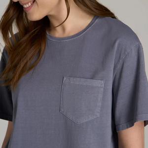 Women's Short Sleeve Cotton Jersey T-Shirt Casual Solid Color Regular Fit Knitted Plain Dyed <b>Top</b> - Product Image 3