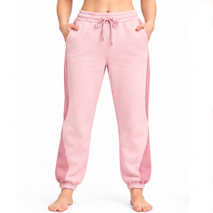 <b>Womens</b> <b>Fleece</b> Gym <b>Joggers</b> Rib Cuff Training Pants Custom OEM ODM Wholesale Fitness Apparel Factory Custom Private Label Supplier - Product Image 3