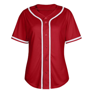 OEM Wholesale Price Women's <b>Baseball</b> Jersey Shirt Button Down Blank Softball Jersey's Short Sleeve Sports Women Shirts Tops - Product Image 4
