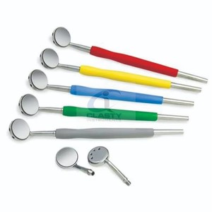 Ensemble de miroirs buccaux dentaires CLASTY avec poignées codées par couleur, certifié CE ISO13485, instrument manuel de classe I - Product Image 1