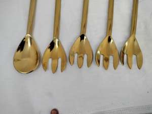 Ensemble de couverts en acier inoxydable de qualité supérieure, finition argentée, cuillère, couteau et fourchette pour la vaisselle de mariage au meilleur prix - Product Image 3