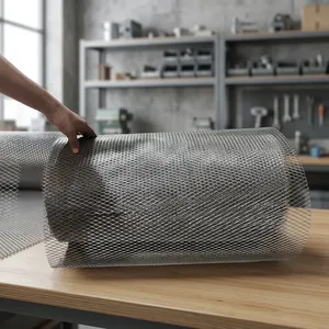 Corrosion Resistant Galvanized Expanded Metal Mesh Diamond Shape Sheet For Perimeter <b>Fencing</b> And Warehouse Safety Barrier - Product Image 1