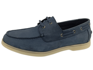 Mocasines de Lona Azul Marino con Punta Redonda, Cordones, Suela de Goma Transpirable, para Todas las Temporadas - Product Image 4