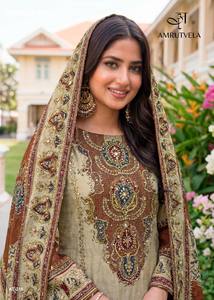 Nueva Variedad de Muselina de Viscosa con Estampado Digital - Conjunto de Salwar, Traje y Dupatta con Aari y Trabajo Manual - Fabricante de Surat - Product Image 2