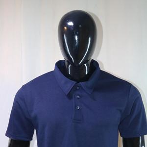 Polo de Manga Corta Azul Marino para Hombre, de Algodón, Tejido Transpirable, Diseño de Color Sólido, Corte Regular, Estilo Deportivo - Product Image 2
