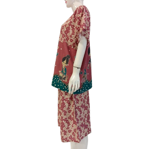 Pijamas de Rayón de Alta Calidad para Mujer con Estampado Floral, Cintura Elástica, Manga Corta y Pantalones Cortos - Cómodos para Uso Diario en Verano - Product Image 5