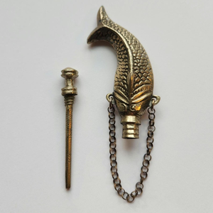 Estuche de latón con forma de pez para Surma Dani Kohl, caja de almacenamiento de delineador de ojos de latón, diseño decorativo de pez, estilo vintage para Kajal Surma - Product Image 2
