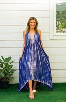 Robe longue tie-dye à motif uni, design élégant, sans manches, col en V, 100% coton, pour les vacances, marque privée OEM, exportateur indien