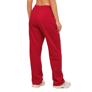 Pantalones de mujer transpirables de corte holgado con estampado de pierna ancha, informales, de moda, al por mayor - Product Image 3