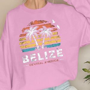 Sudaderas de mujer de palmeras con puesta de sol BELICE - Product Image 4