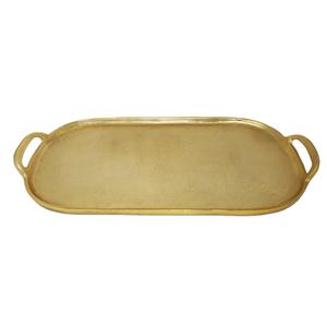 Bandeja de lujo con asa Frutas Aperitivos Plato para servir galletas Bandejas decorativas para servir bodas Logotipo personalizado Imprimir artesanías de metal - Product Image 1