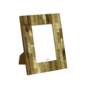 Luxury Chevron Bone Inlay Photo <b>Frame</b> Handmade Grey and <b>White</b> Geometric Bone Mosaic Picture <b>Frame</b> Decorative Tabletop Display - Product Image 6