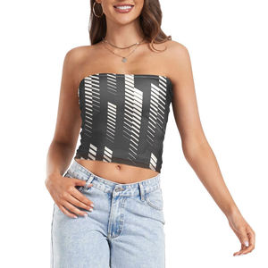 Soutien-gorge bandeau push-up sans bretelles pour femme, bonnet complet, sans armatures, style crop top, lingerie sexy avec coussinets amovibles - Product Image 2